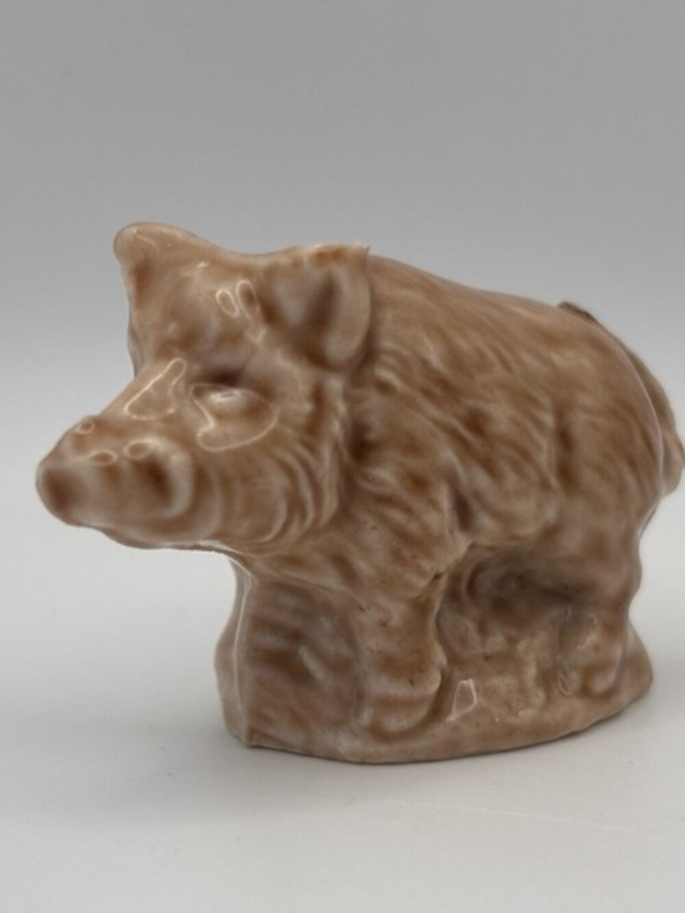 Wade England, Vintage Miniature Wild Boar Figurine, Porcelain Animal Trinket